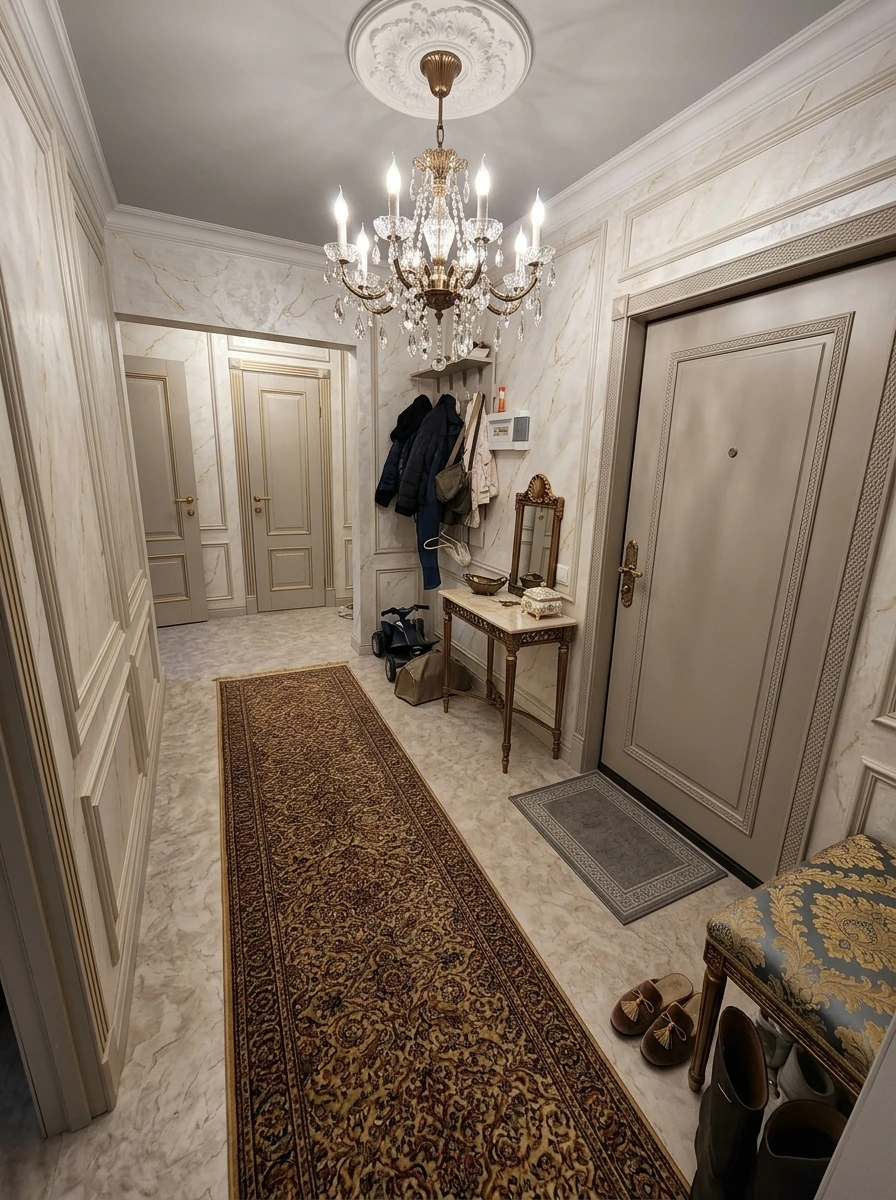 Дизайн прихожей в стиле Классика — фото интерьера от нейросети RoomGPT