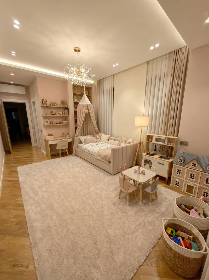 Дизайн интерьера в стиле Контемпорари — Детская от нейросети RoomGPT