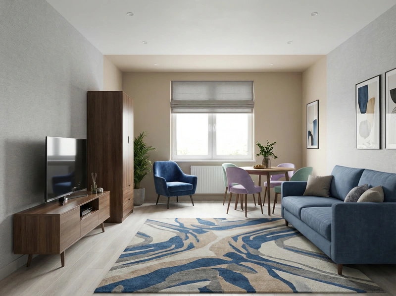 Дизайн гостиной в стиле Эклектика — фото интерьера от нейросети RoomGPT