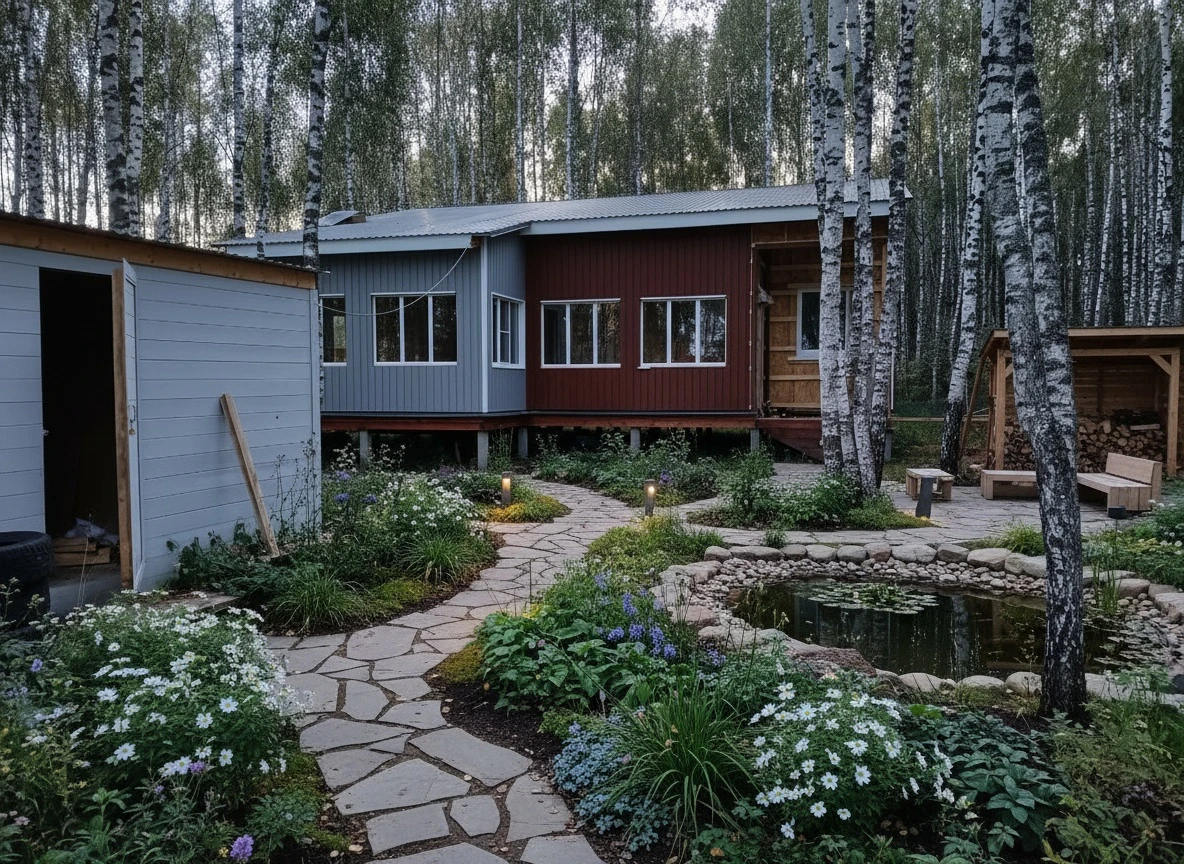 Дизайн участка в стиле Эко/Натуральный — фото участка от нейросети RoomGPT