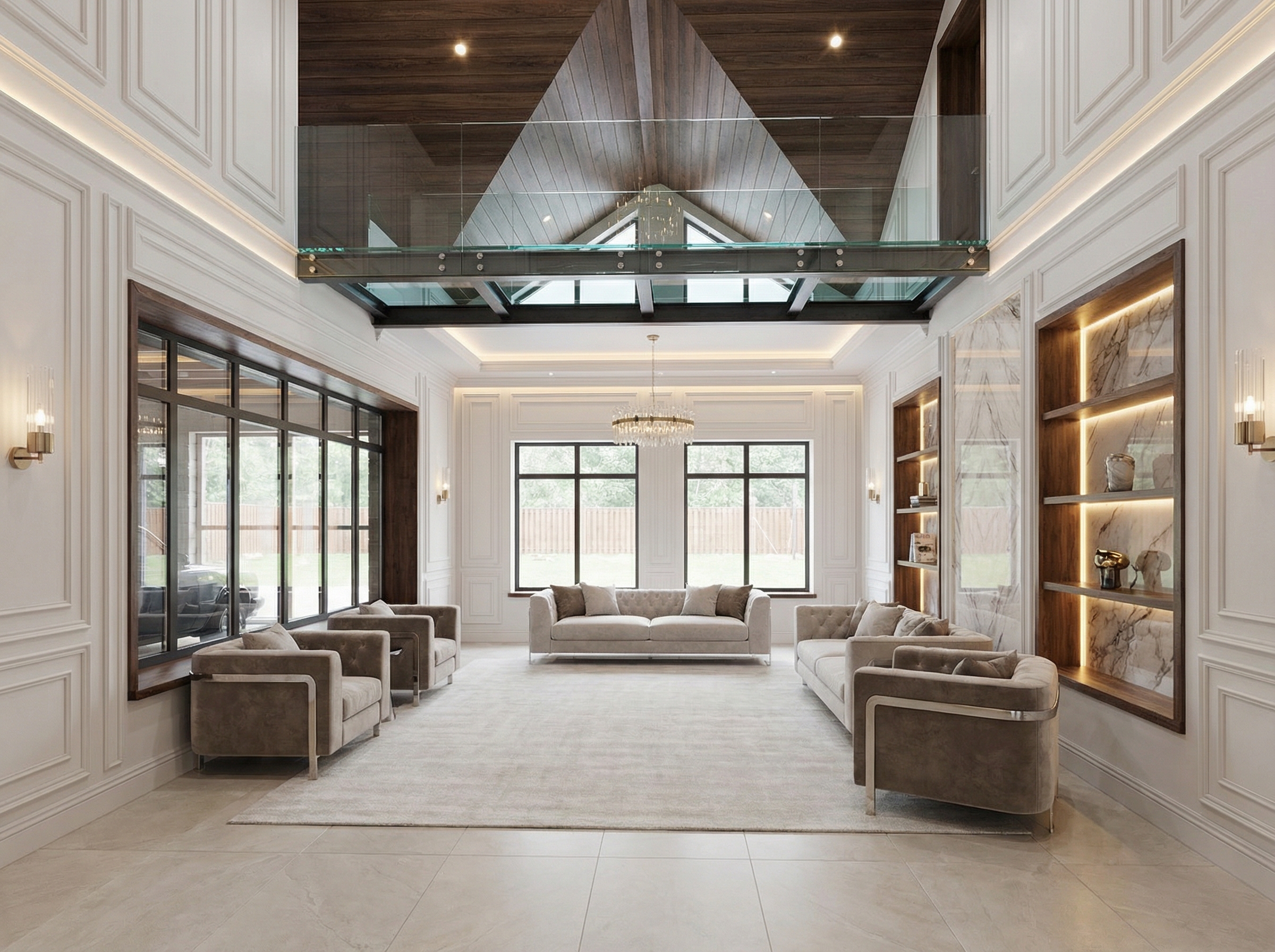 Дизайн гостиной в стиле Классика — фото интерьера от нейросети RoomGPT