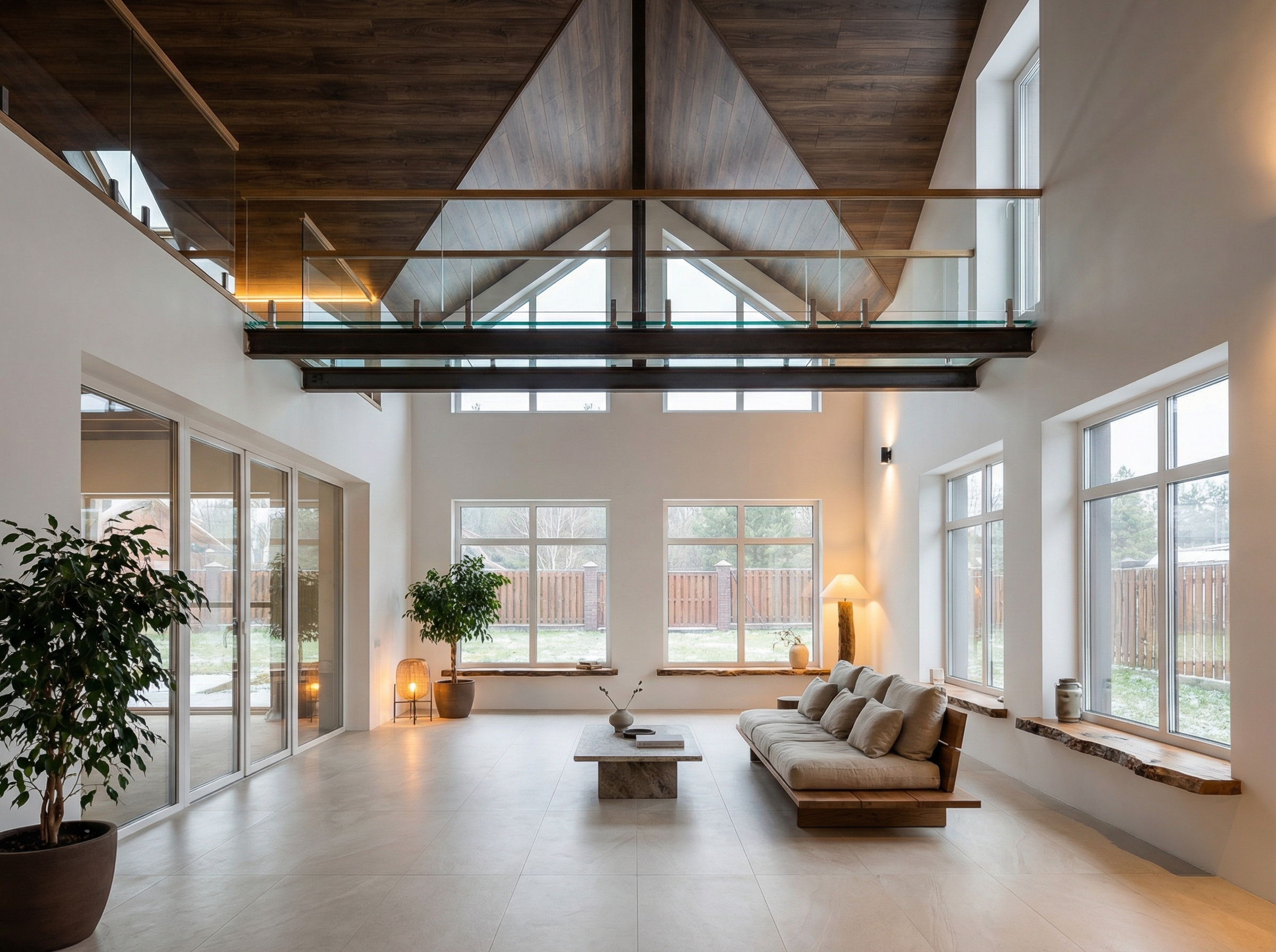 Дизайн гостиной в стиле Japandi — фото интерьера от нейросети RoomGPT