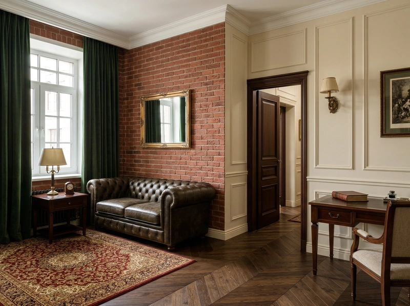 Дизайн интерьера в стиле Классика — Гостиная от нейросети RoomGPT