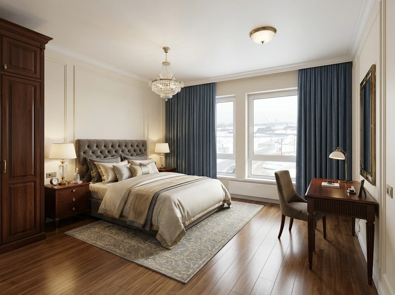Дизайн интерьера в стиле Классика — Спальня от нейросети RoomGPT