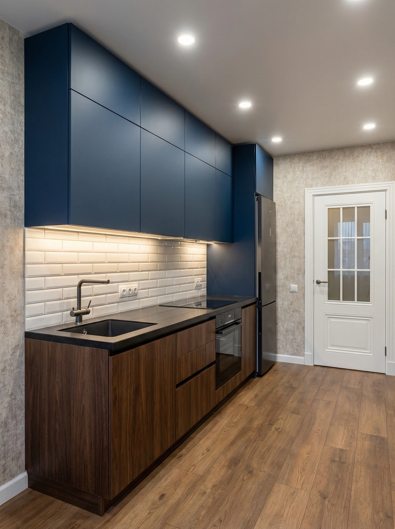 Дизайн интерьера в стиле Контемпорари — Кухня от нейросети RoomGPT