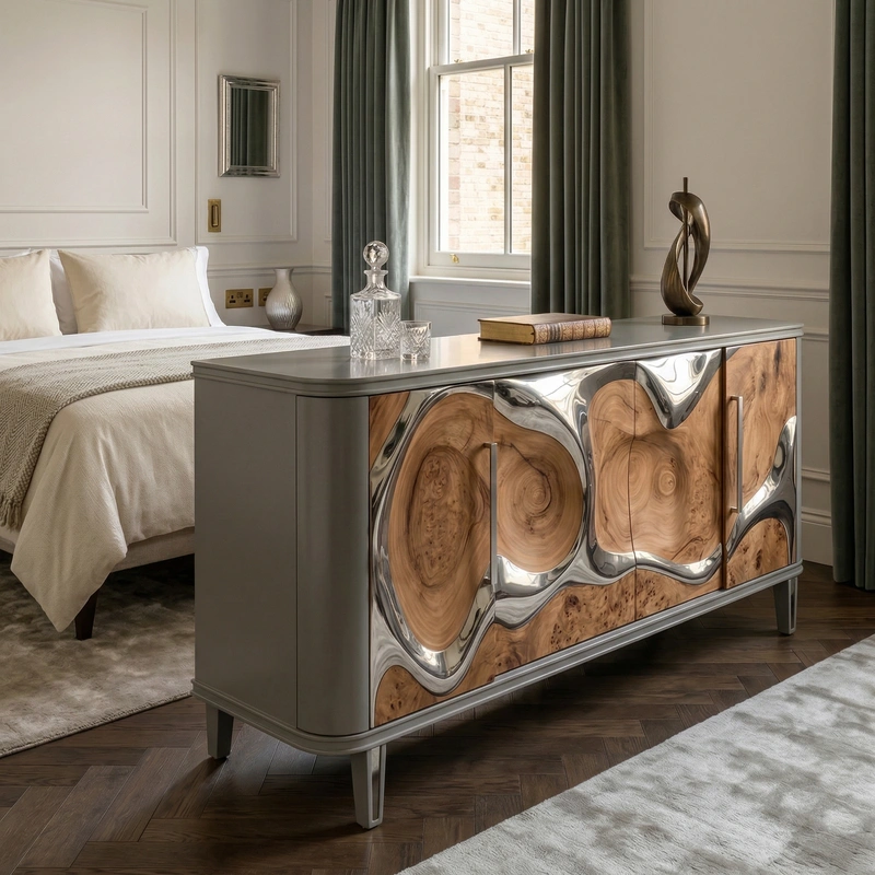 Дизайн спальни в стиле Классика — фото интерьера от нейросети RoomGPT