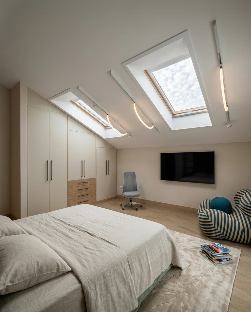 Дизайн спальни в стиле Минимализм — фото интерьера от нейросети RoomGPT