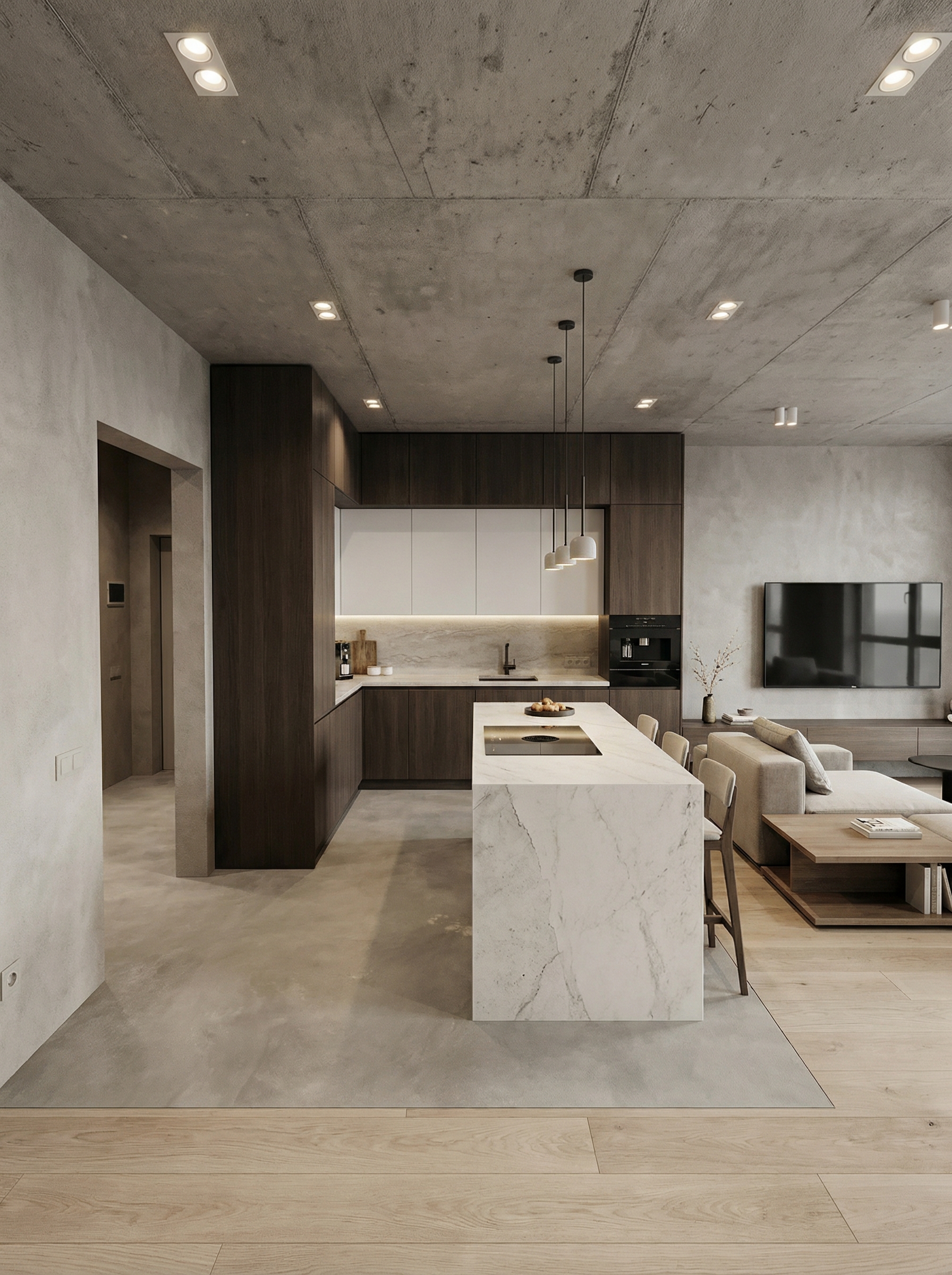 Дизайн кухни в стиле Минимализм — фото интерьера от нейросети RoomGPT