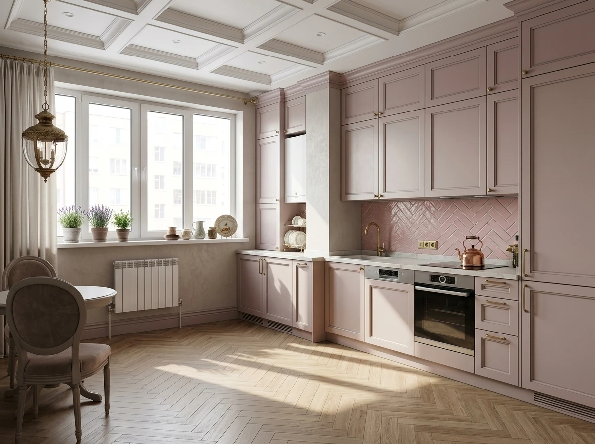 Дизайн кухни в стиле Классика — фото интерьера от нейросети RoomGPT