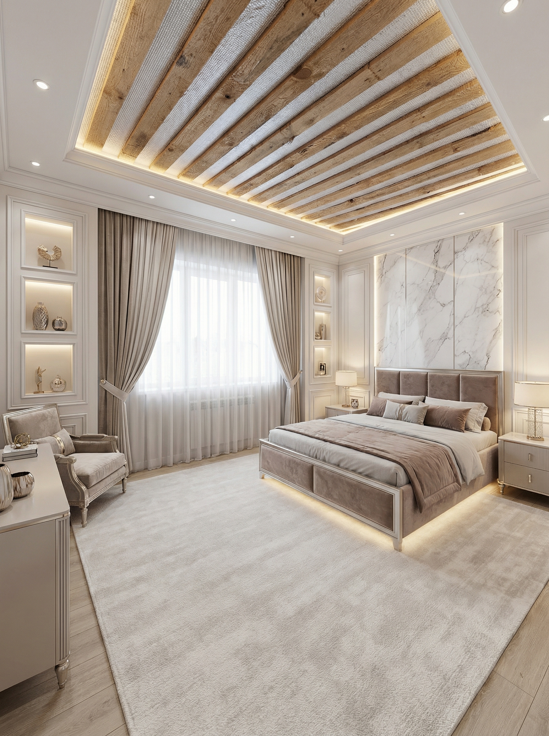 Дизайн гостиной в стиле Классика — фото интерьера от нейросети RoomGPT