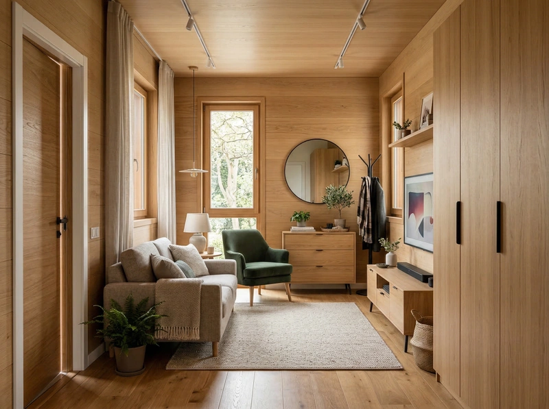 Дизайн гостиной в стиле Контемпорари — фото интерьера от нейросети RoomGPT