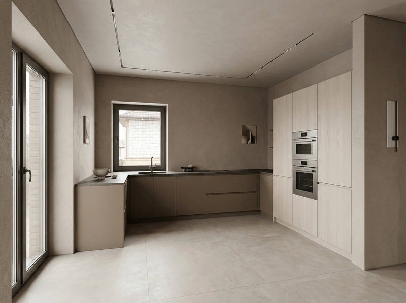 Дизайн интерьера в стиле Минимализм — Кухня от нейросети RoomGPT