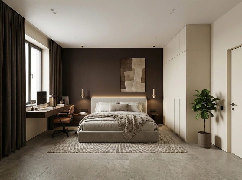 Дизайн спальни в стиле Минимализм — фото интерьера от нейросети RoomGPT