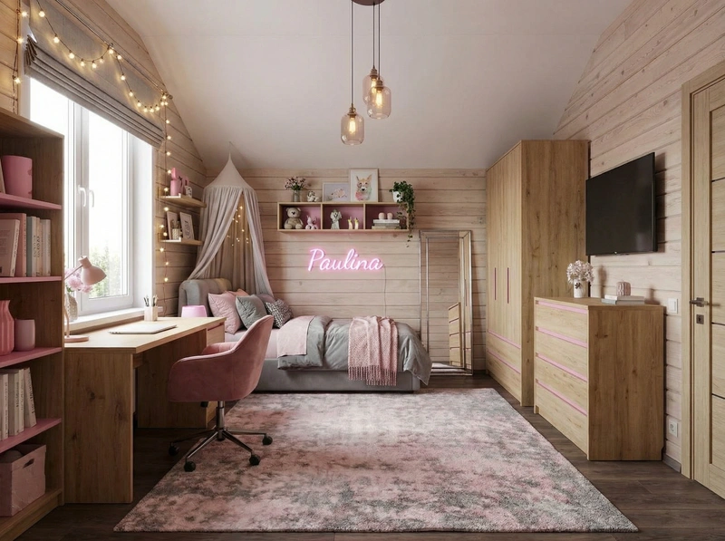 Дизайн интерьера в стиле Лофт — Детская от нейросети RoomGPT