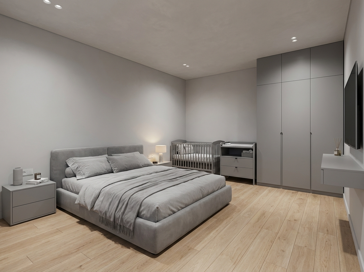 Дизайн спальни в стиле Минимализм — фото интерьера от нейросети RoomGPT