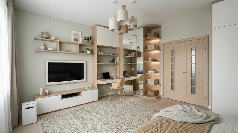 Дизайн интерьера в стиле Хюгге — Гостиная от нейросети RoomGPT