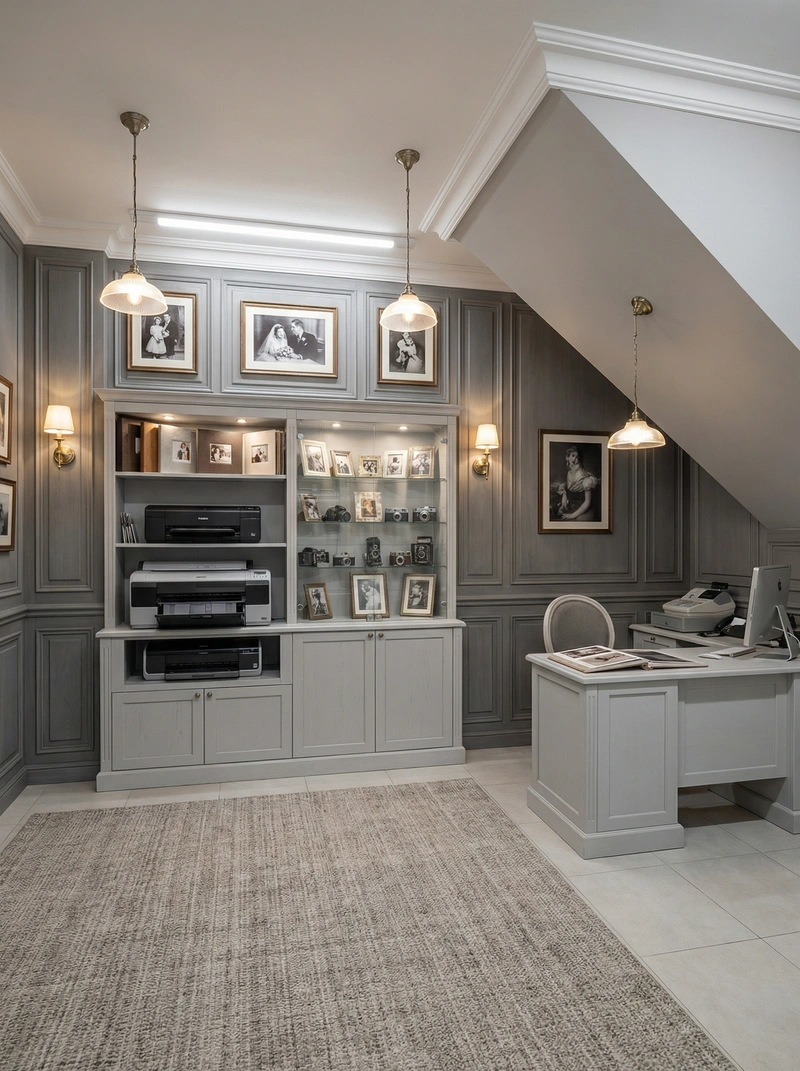 Дизайн интерьера в стиле Классика — Кабинет от нейросети RoomGPT