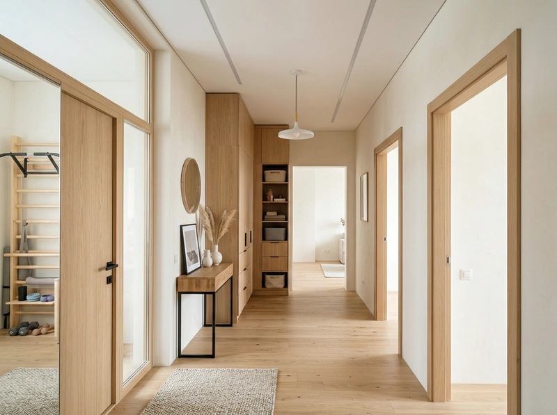 Дизайн интерьера в стиле Сканди — Прихожая от нейросети RoomGPT