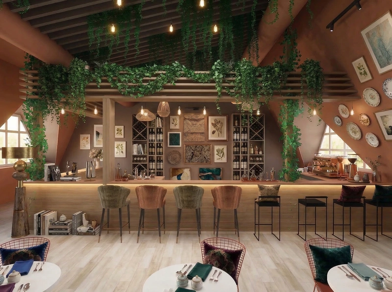 Дизайн интерьера в стиле Эклектика — Гостиная от нейросети RoomGPT