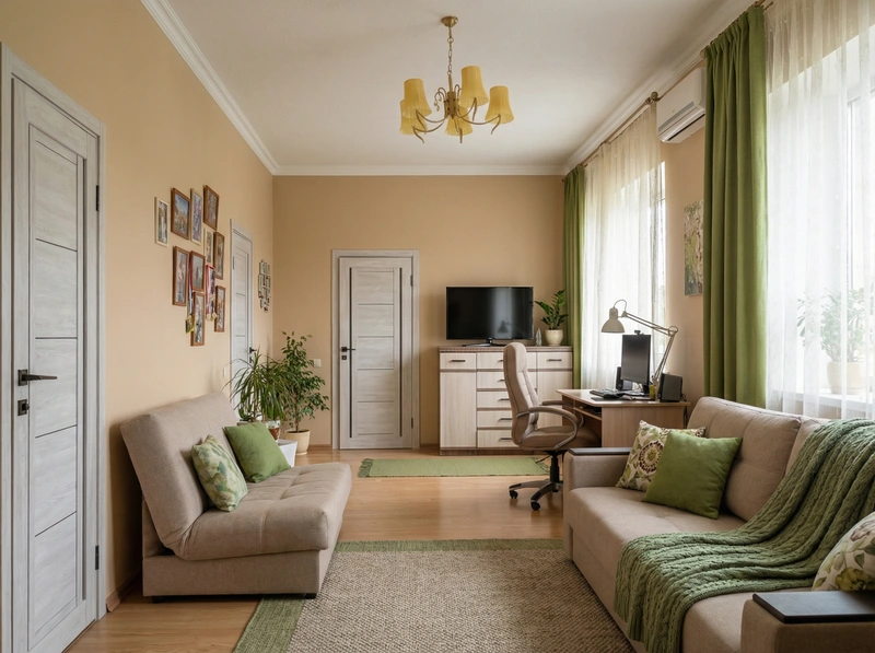 Дизайн гостиной в стиле Без стиля — фото интерьера от нейросети RoomGPT