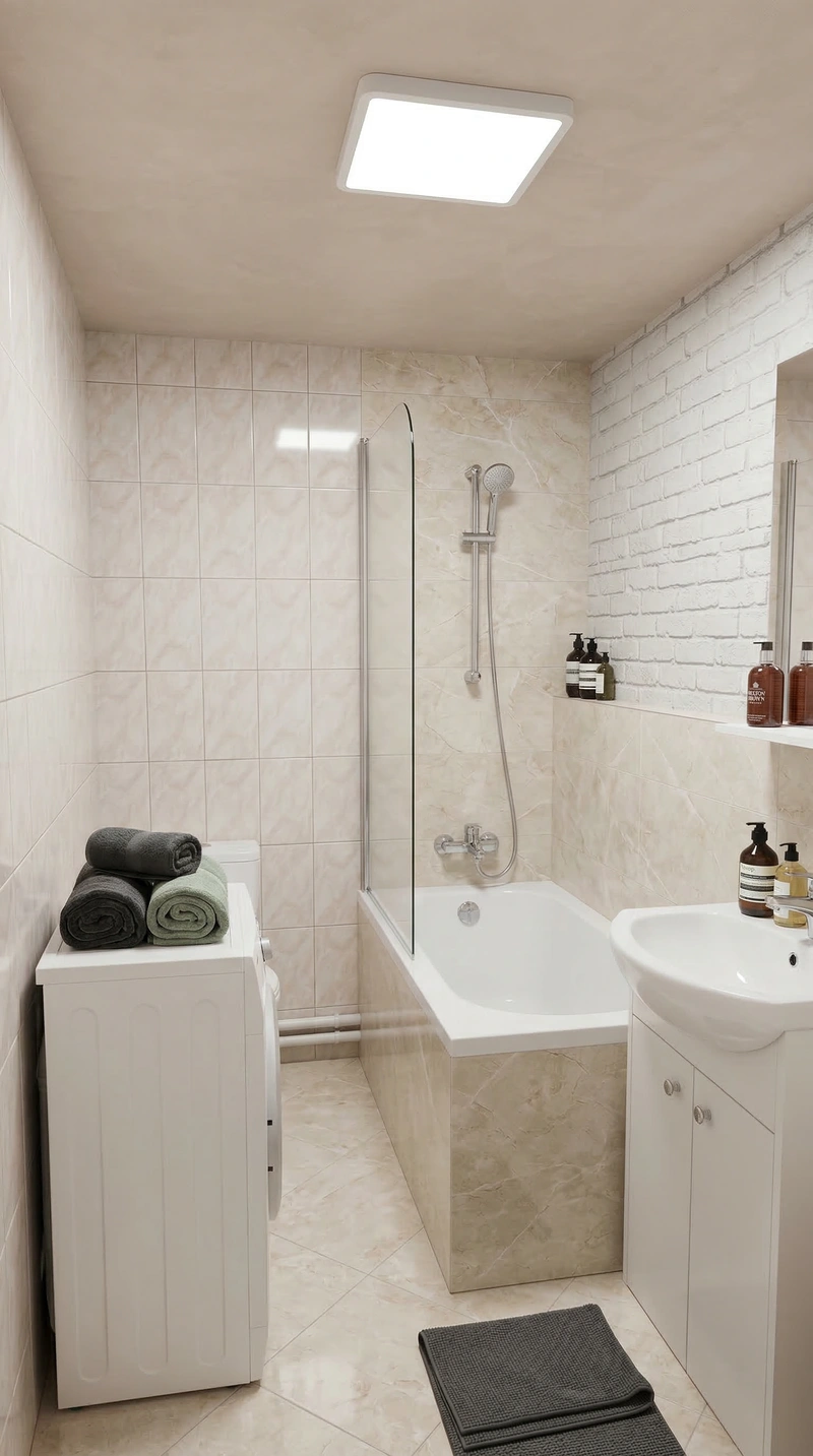 Дизайн ванной в стиле Без стиля — фото интерьера от нейросети RoomGPT