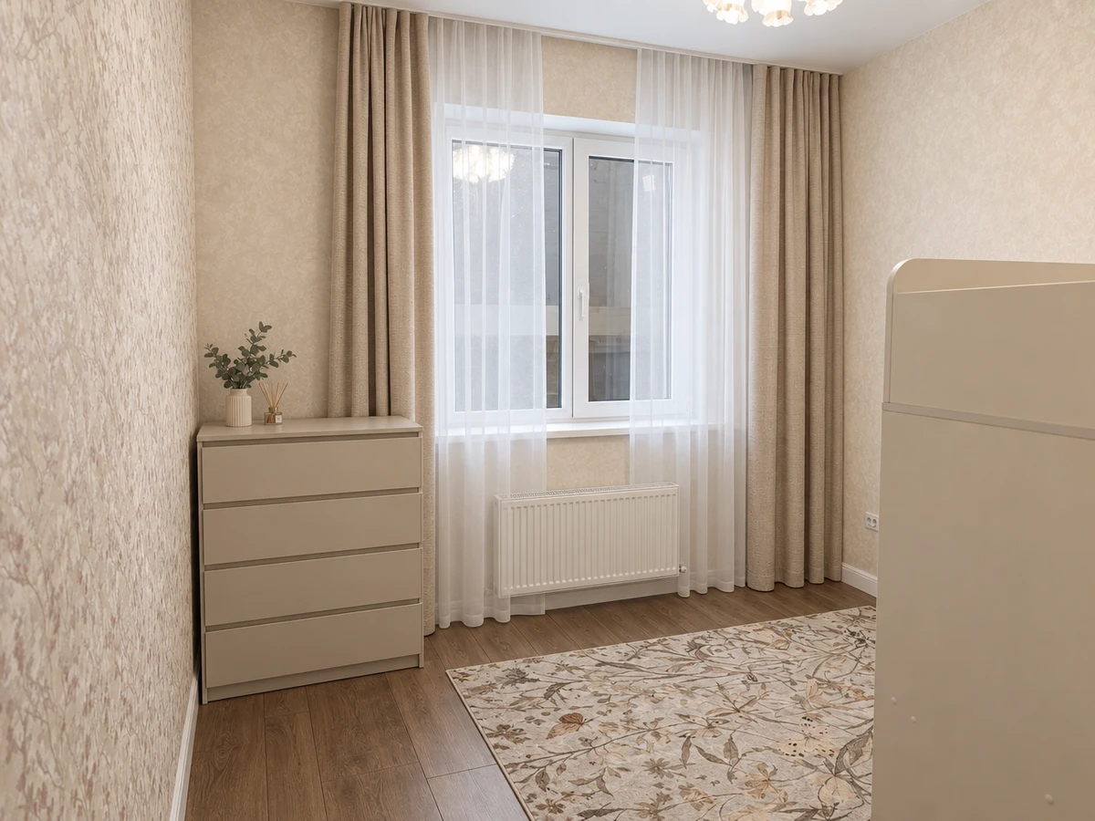 Дизайн детской в стиле Сканди — фото интерьера от нейросети RoomGPT