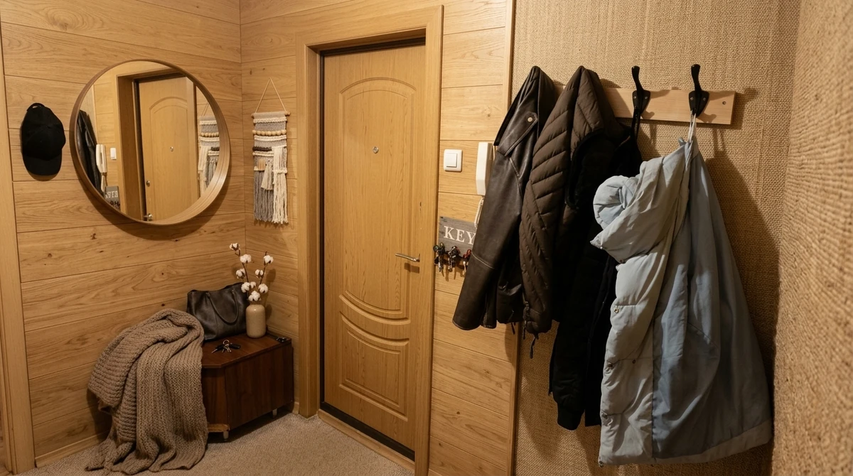 Дизайн прихожей в стиле Хюгге — фото интерьера от нейросети RoomGPT