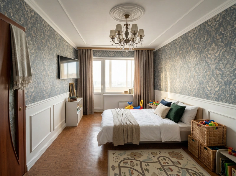 Дизайн интерьера в стиле Классика — Гостиная от нейросети RoomGPT