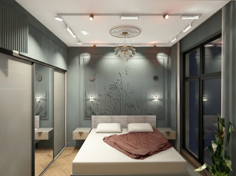 Дизайн интерьера в стиле Неоклассика — Спальня от нейросети RoomGPT