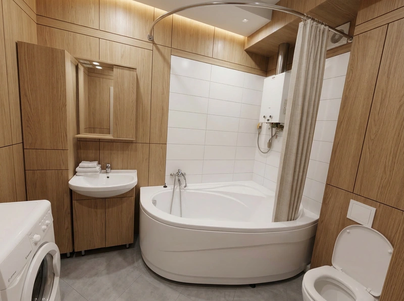 Дизайн ванной в стиле Без стиля — фото интерьера от нейросети RoomGPT