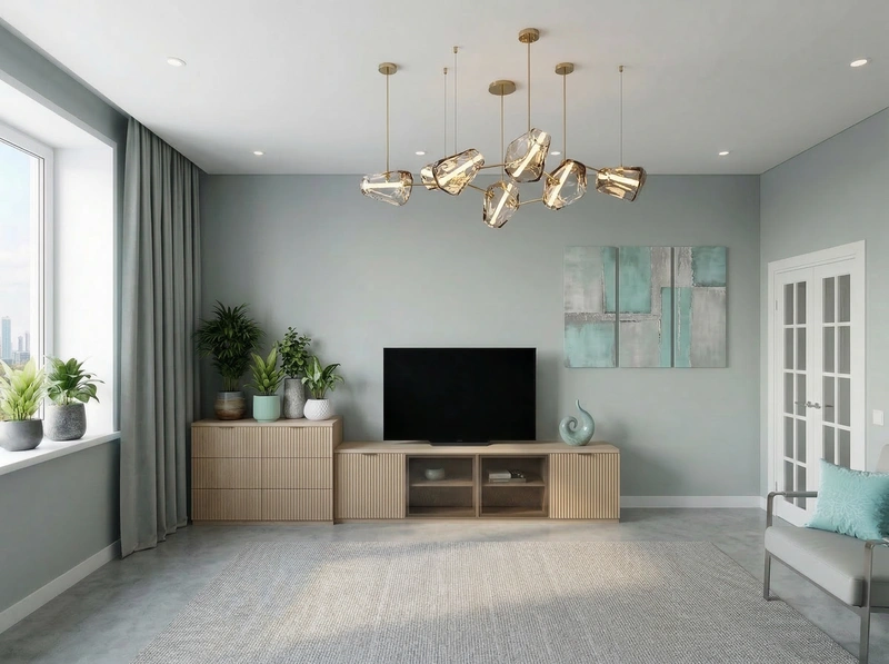 Дизайн гостиной в стиле Контемпорари — фото интерьера от нейросети RoomGPT