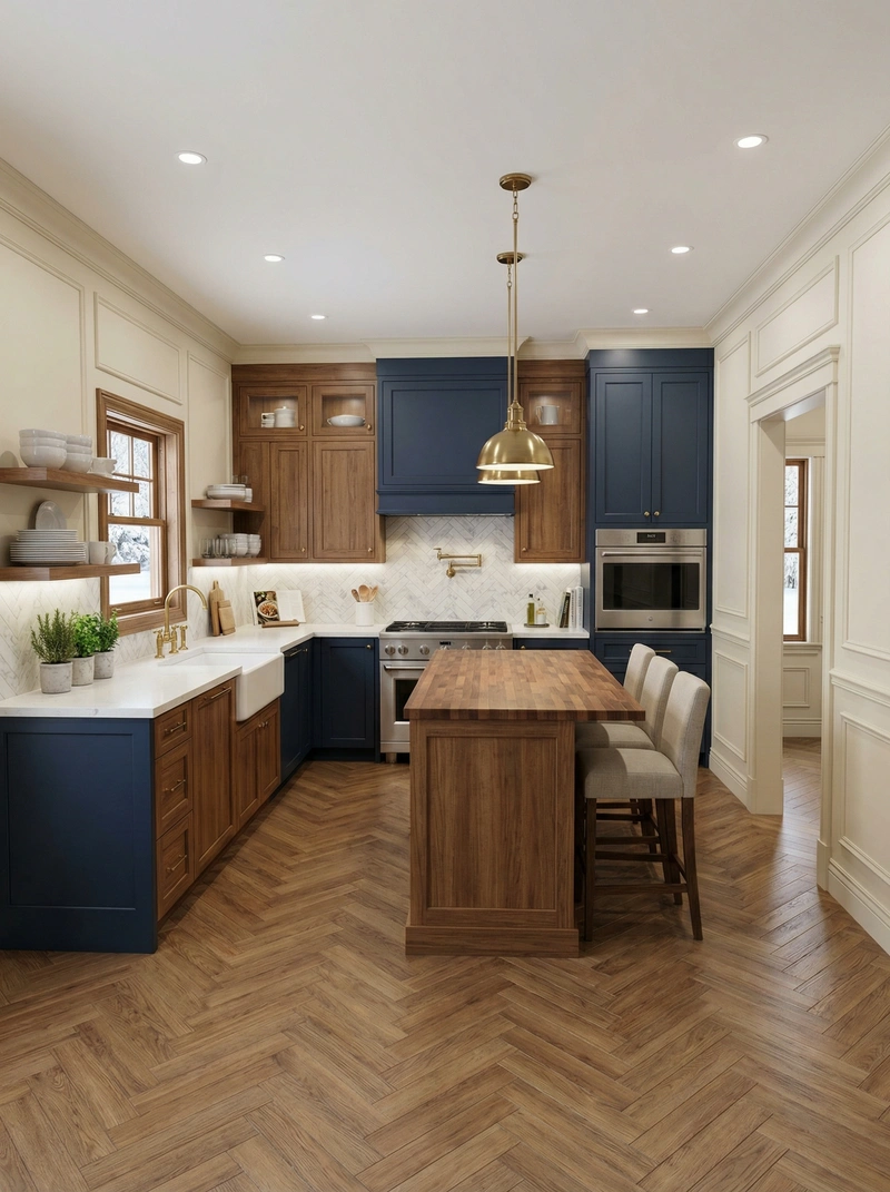 Дизайн интерьера в стиле Классика — Кухня от нейросети RoomGPT