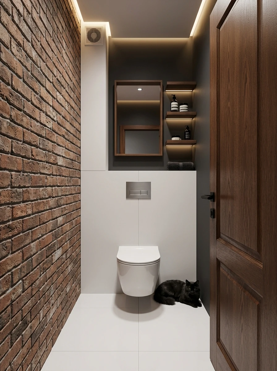 Дизайн кабинета в стиле Лофт — фото интерьера от нейросети RoomGPT