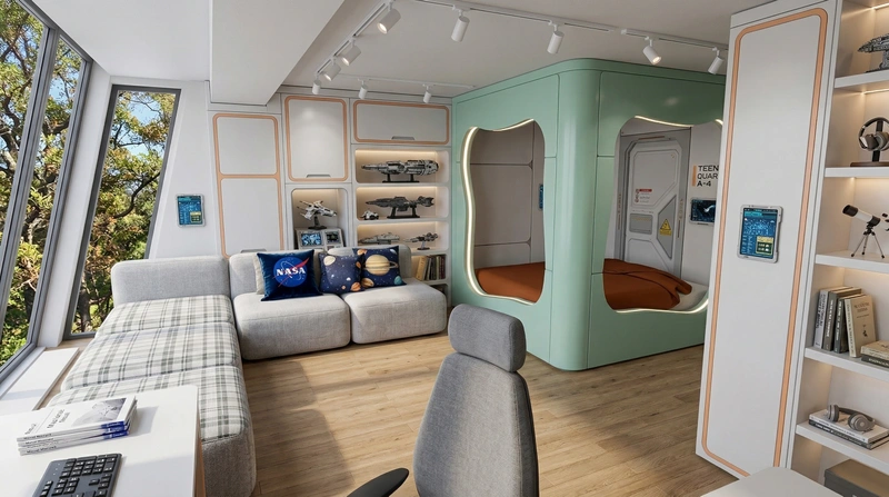 Дизайн детской в стиле Без стиля — фото интерьера от нейросети RoomGPT