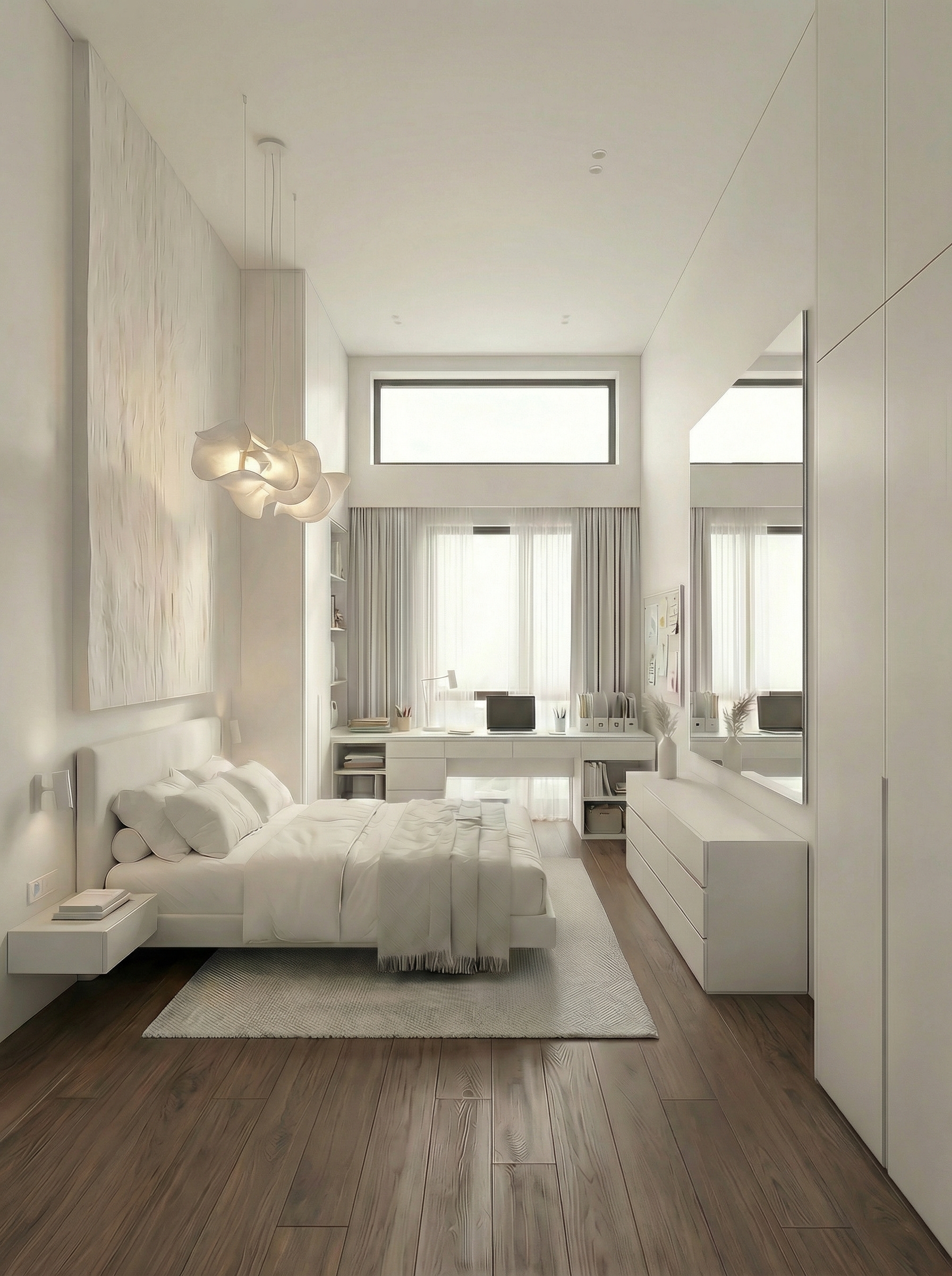 Дизайн спальни в стиле Минимализм — фото интерьера от нейросети RoomGPT
