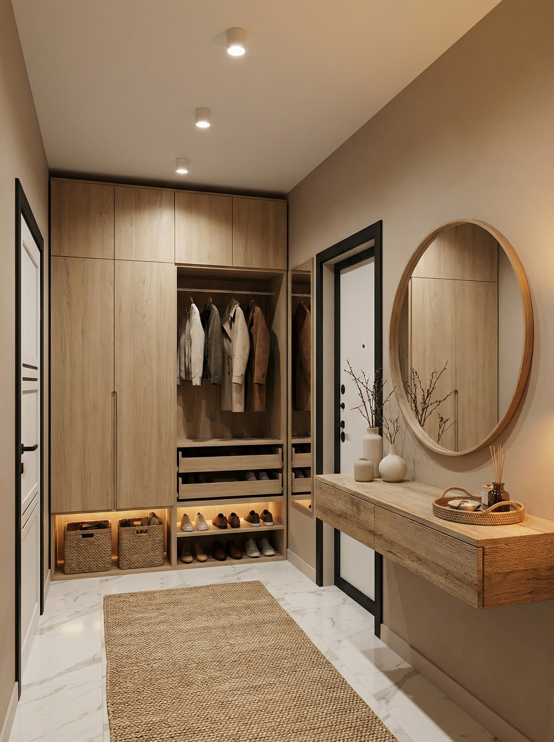 Дизайн гостиной в стиле Japandi — фото интерьера от нейросети RoomGPT