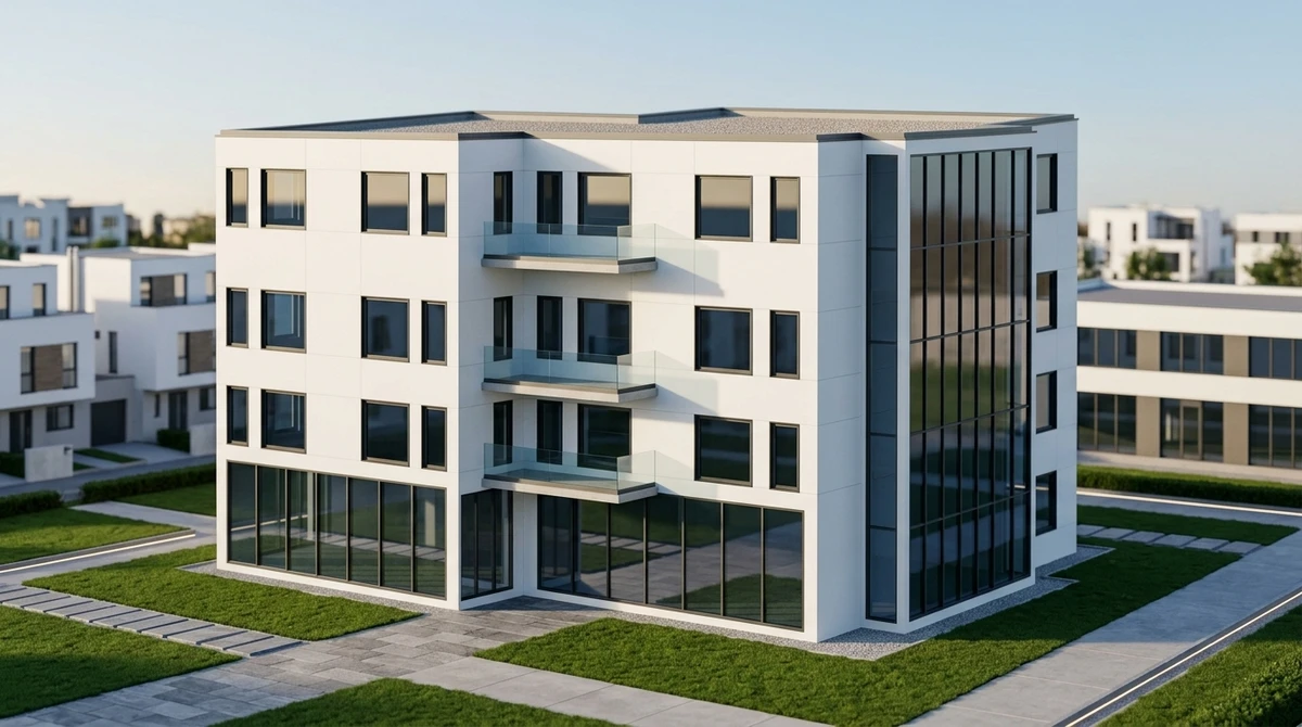 Дизайн фасада в стиле Минимализм — Фасад от нейросети RoomGPT