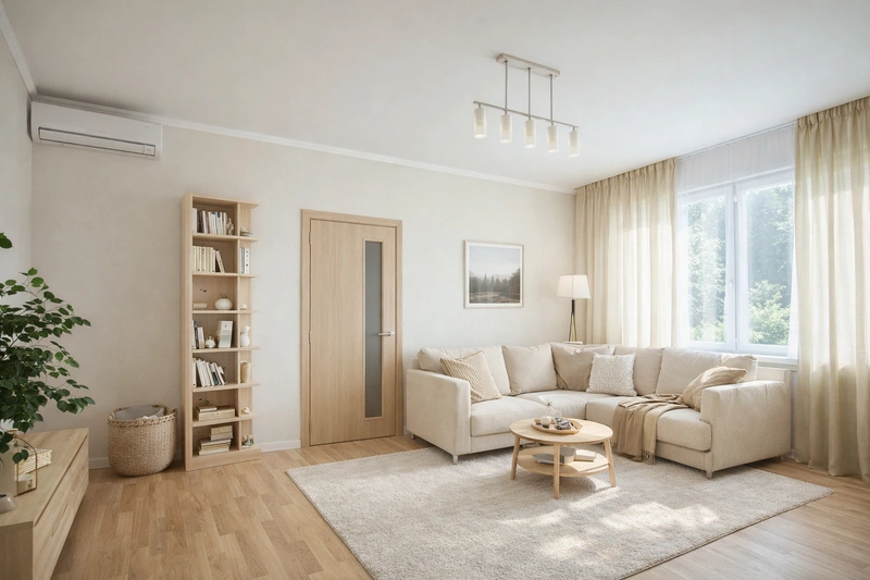 Дизайн интерьера в стиле Хюгге — Гостиная от нейросети RoomGPT