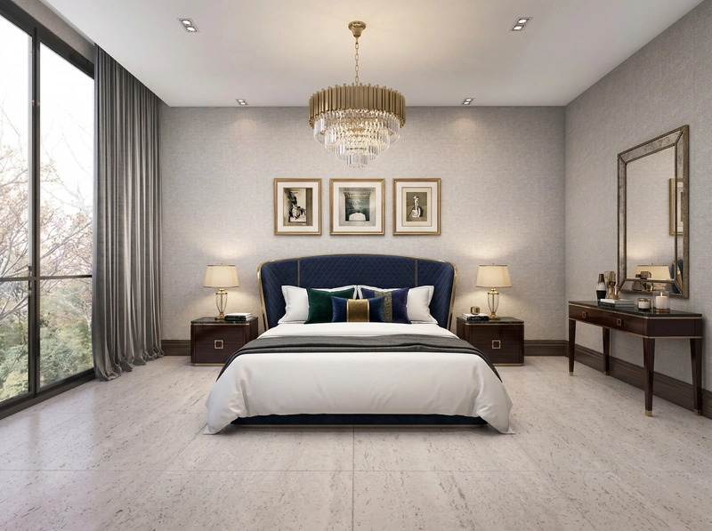 Дизайн спальни в стиле Классика — фото интерьера от нейросети RoomGPT