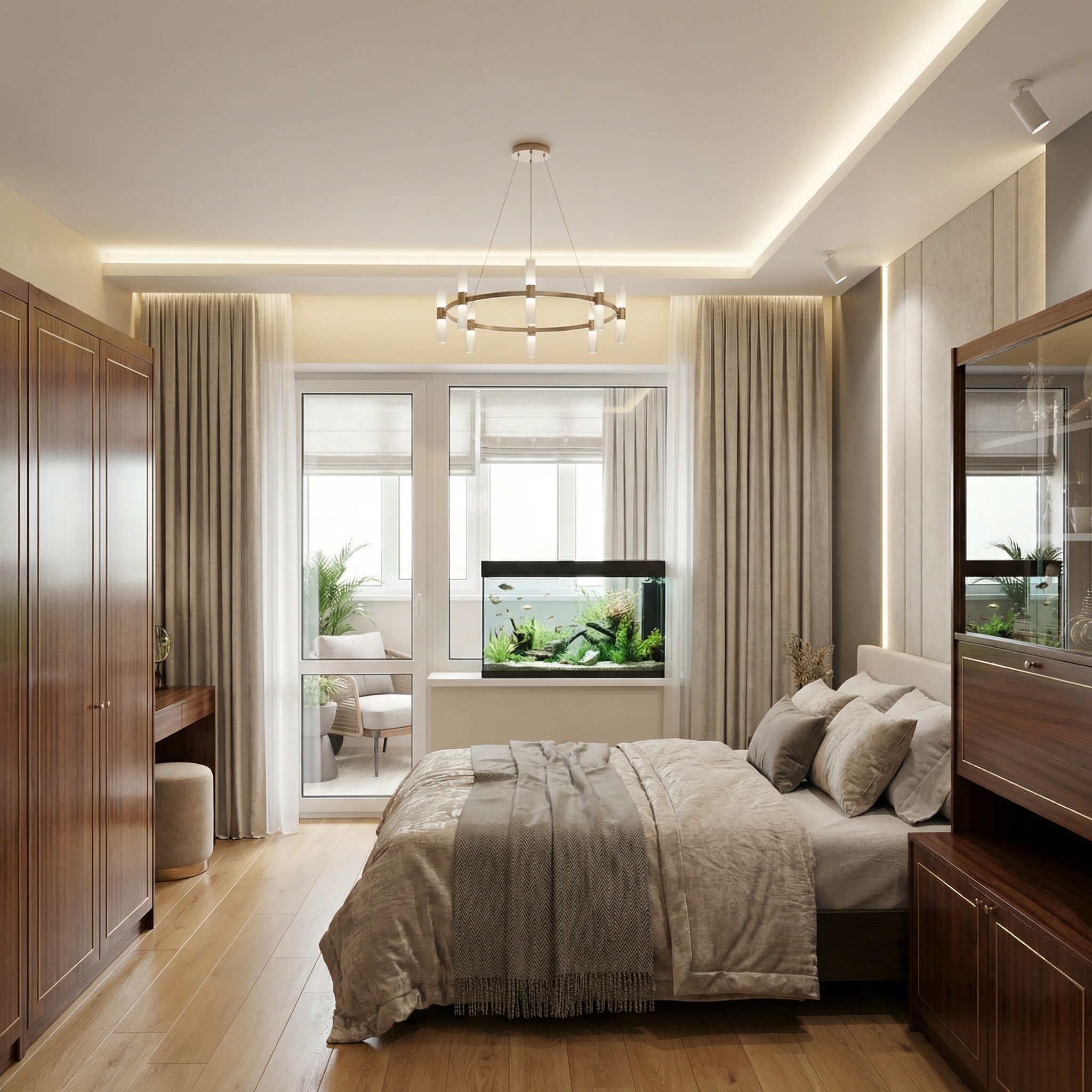 Дизайн спальни в стиле Минимализм — фото интерьера от нейросети RoomGPT