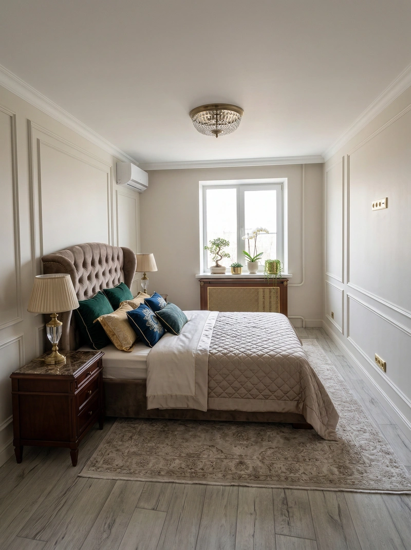 Дизайн интерьера в стиле Классика — Спальня от нейросети RoomGPT