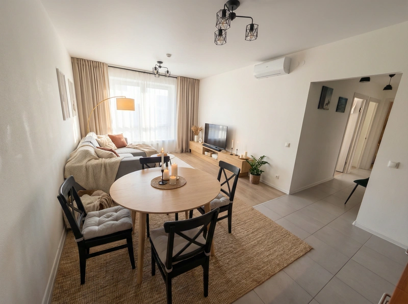 Дизайн интерьера в стиле Хюгге — Гостиная от нейросети RoomGPT