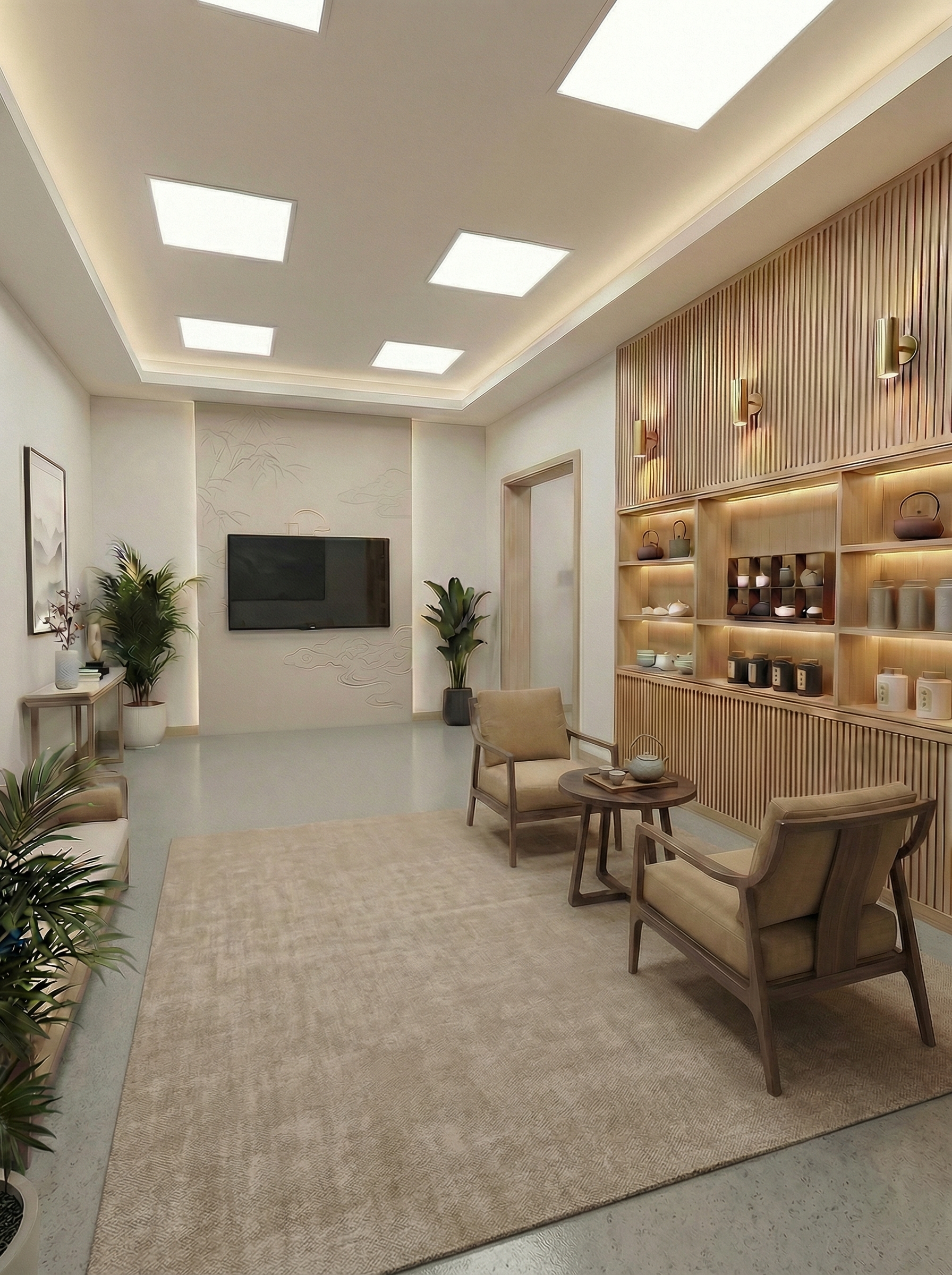 Дизайн гостиной в стиле Сканди — фото интерьера от нейросети RoomGPT