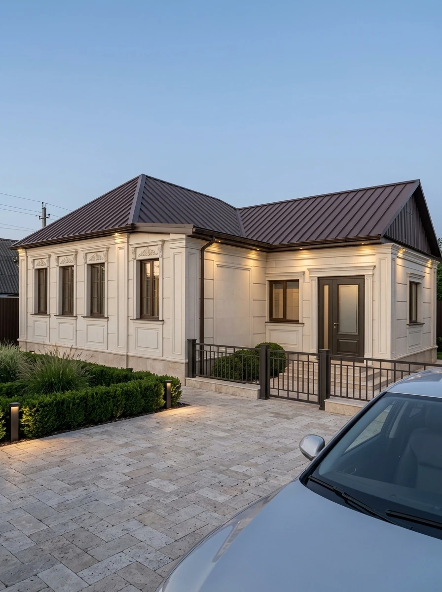 Дизайн фасада в стиле Классика — Фасад от нейросети RoomGPT