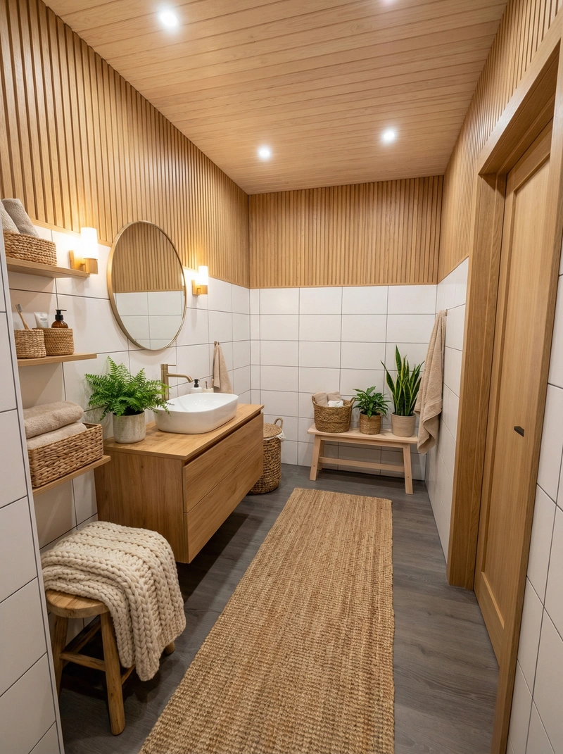 Дизайн интерьера в стиле Хюгге — Ванная от нейросети RoomGPT