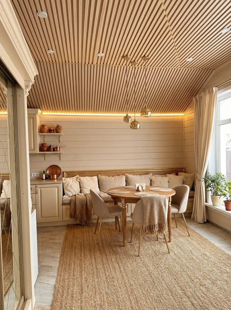 Дизайн интерьера в стиле Хюгге — Кухня от нейросети RoomGPT