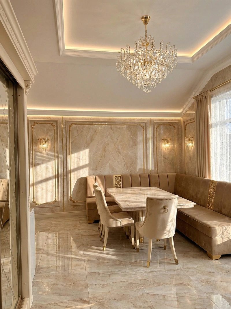 Дизайн интерьера в стиле Неоклассика — Кухня от нейросети RoomGPT