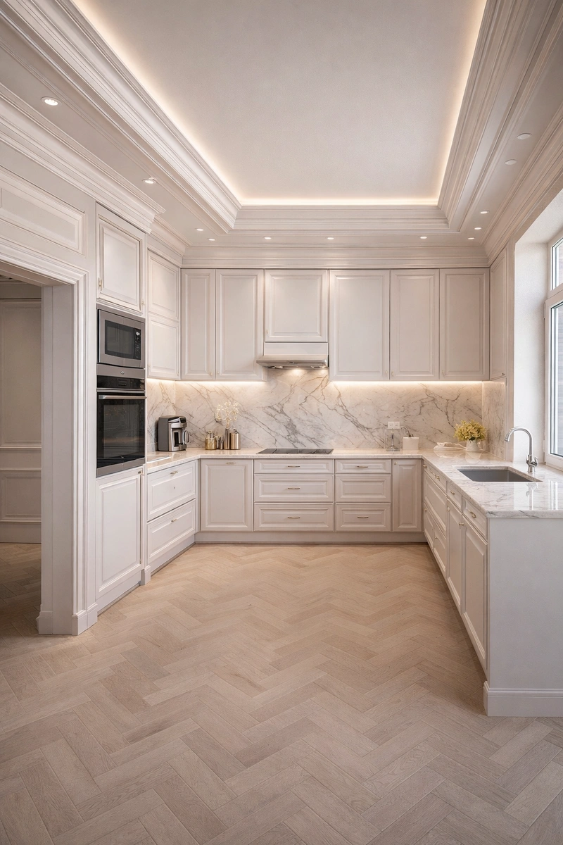 Дизайн интерьера в стиле Классика — Кухня от нейросети RoomGPT