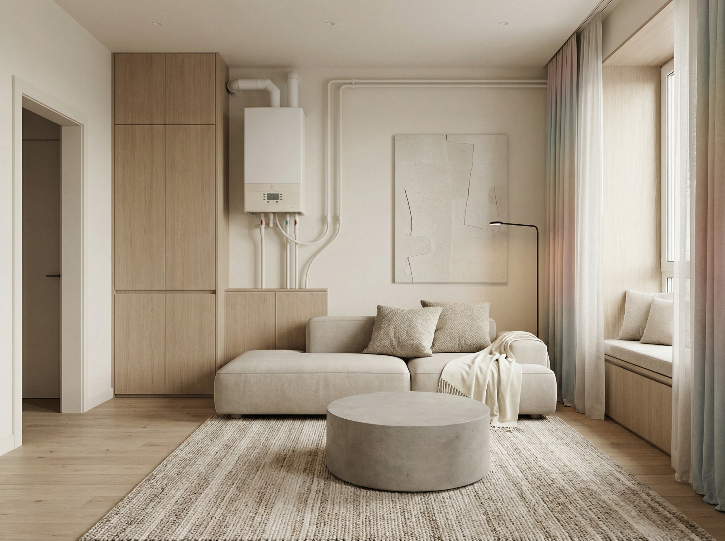 Дизайн гостиной в стиле Минимализм — фото интерьера от нейросети RoomGPT