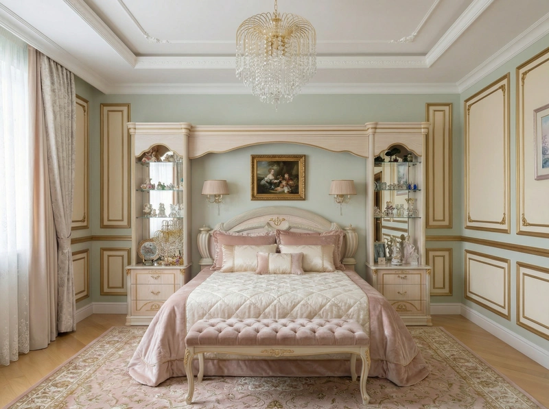 Дизайн интерьера в стиле Классика — Спальня от нейросети RoomGPT